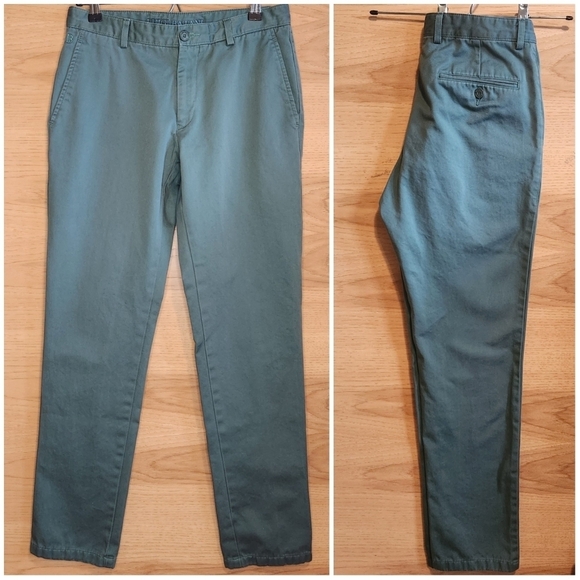 Luigi Batani Other - LUIGI BATANI ITALY MEN'S 100% COTTON CHINO PANT GREEN SIZE 32 ULTRA-SOFT EUC!